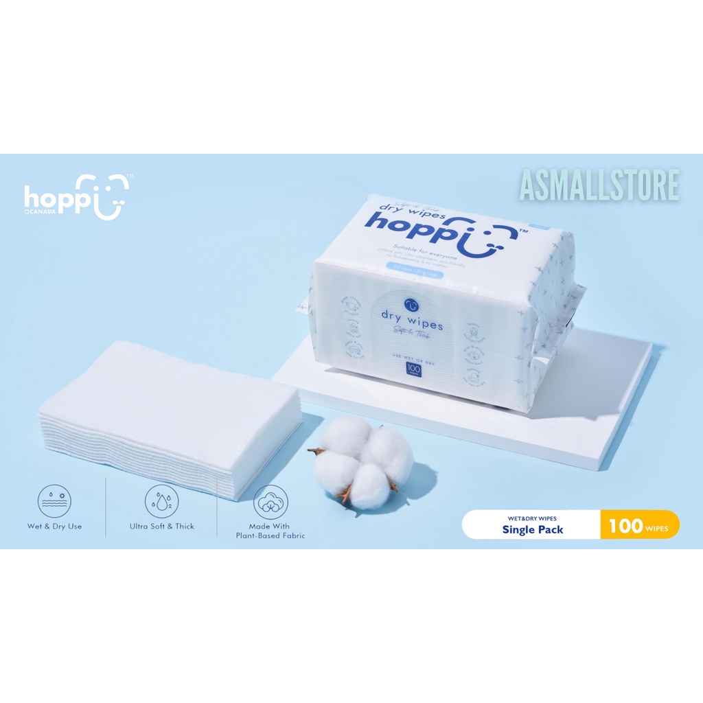 [HOPPI] Premium Dry Wipes / Baby Wipes / Baby Cleaning Wipes (Gentle