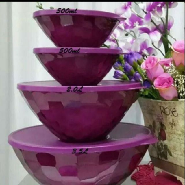 Tupperware Prisms Bowl (2) Shopee Malaysia