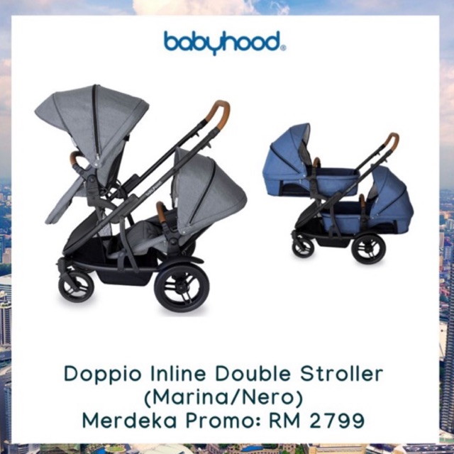 babyhood doppio pram