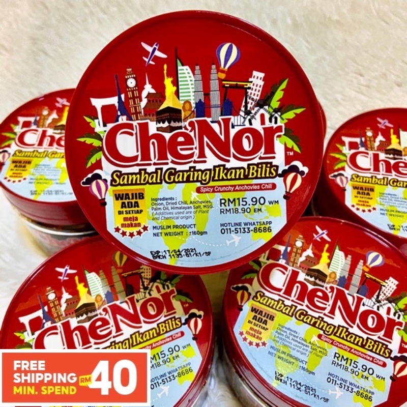 Buy Ready Stock Sambal Garing Che Nor 160 Grams Seetracker Malaysia