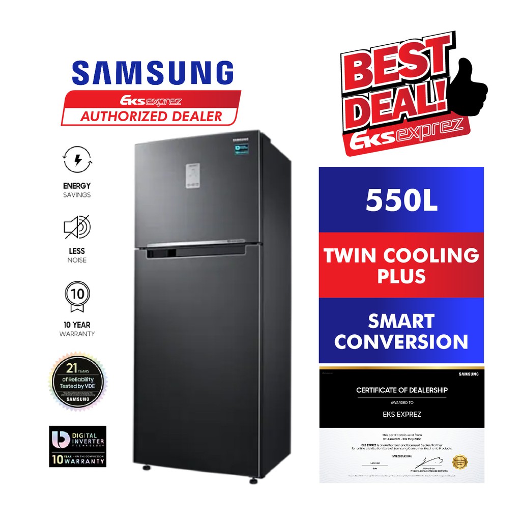 Samsung Fridge RT46K6271BS/ME 550L Top Mount Freezer 2 Door Inverter