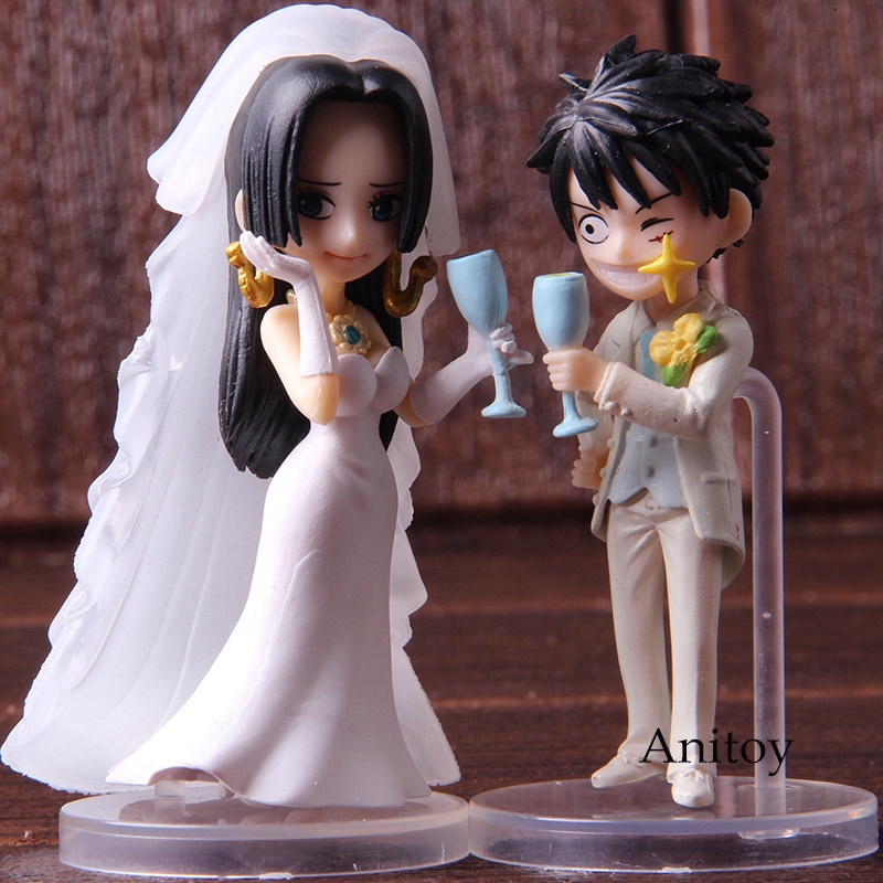 Anime One Piece Action Figure Monkey D Luffy Boa Hancock Wedding Toys 2pcs Set Shopee Malaysia