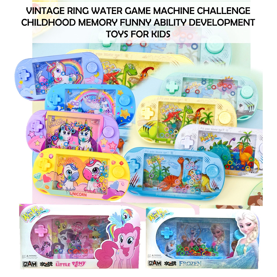 Dinosaur Unicorn Vintage Ring Water Game Machine Challenge Share Childhood Memory Funny Development Toys for Kids