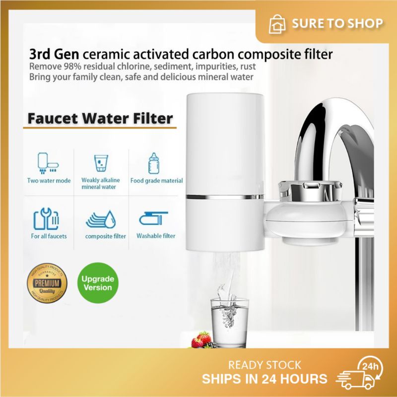 New Version Faucet Water Filter Mini Tap Water Filter High Quality 3000L Filtration Capacity Penapis Air 龙头净水器