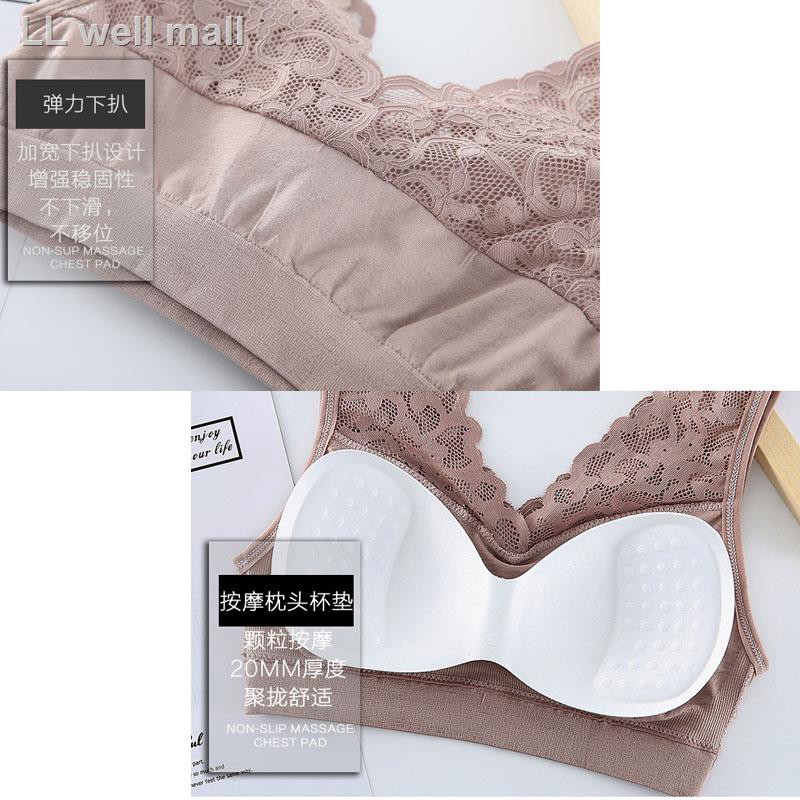 Ready Stock> 40-90kg M/XL/XXL Plus size underwear lace breast wrap