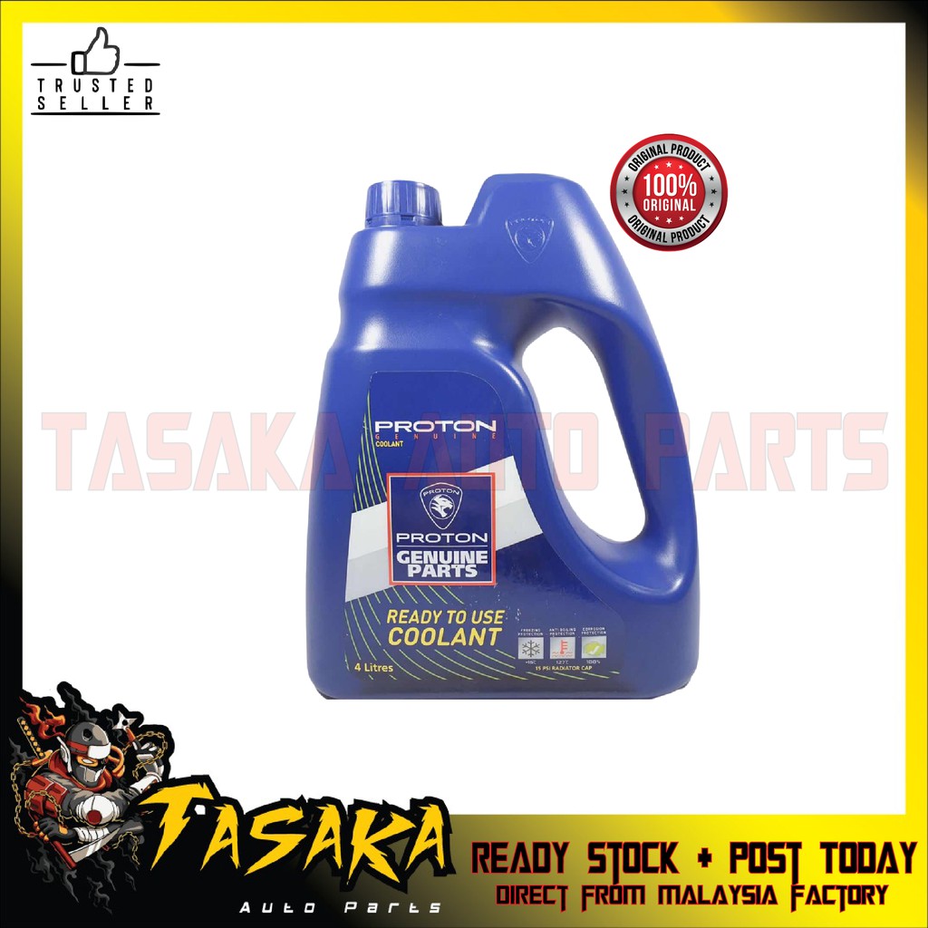 PROTON GENUINE RADIATOR COOLANT (BLUE) [4L] SAGA BLM FLX WIRA WAJA GEN2 ...