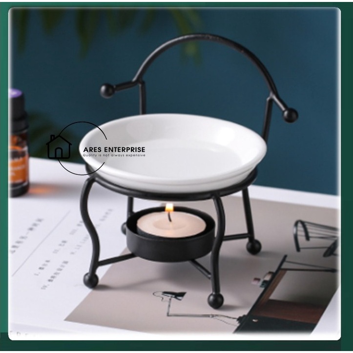 Readystock ARES Aroma oil burner Iron Ceramic Fragrance Oil Burner