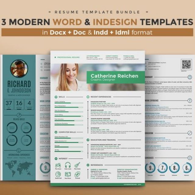 Modern Resume Template Cv Template Bundle Cover Letter Shopee Malaysia