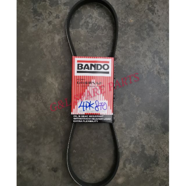 FAN BELT BANDO (4PK870) PROTON WIRA 1.3,1.5 ALTERNATOR BELT Shopee Malaysia