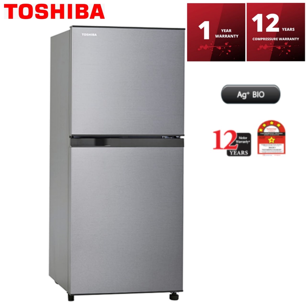 Toshiba 203L 2Doors Refrigerator GRB22MP (SS) Shopee Malaysia