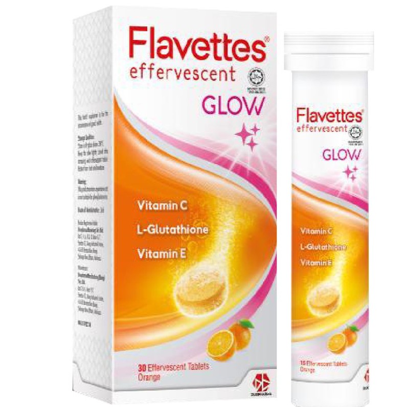 FLAVETTES Effervescent Vitamin C Glow 30's Shopee Malaysia