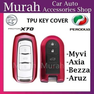 [Ready Stock] Perodua Genuine Leather Key Cover 3 buttons 