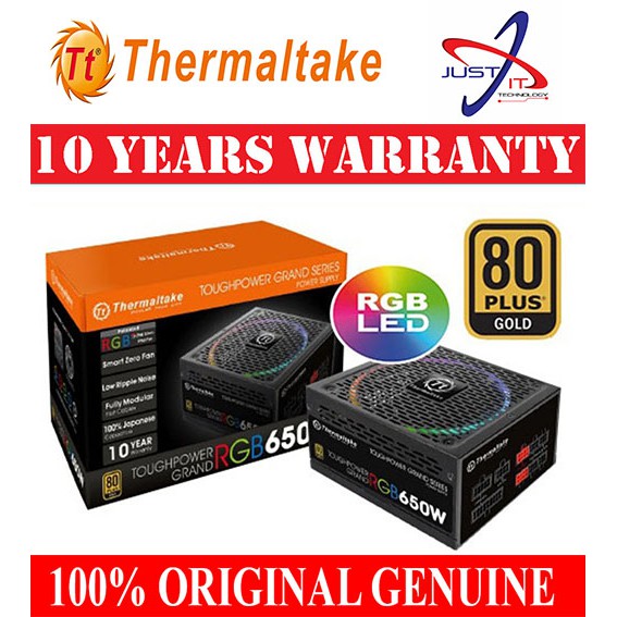 Thermaltake Toughpower Grand Rgb 650w 80 Gold Plus Power Supply Shopee Malaysia