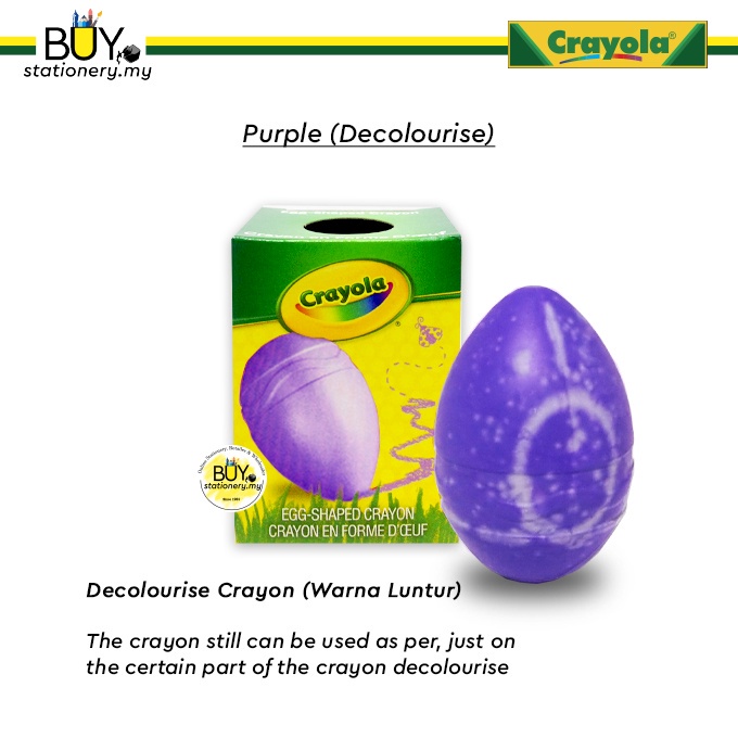 Crayola Washable Egg Shaped Crayon for Toddler Non Toxic -(PCS)[Spend RM70 for Free Gift] Safe for Kids Krayon Colouring