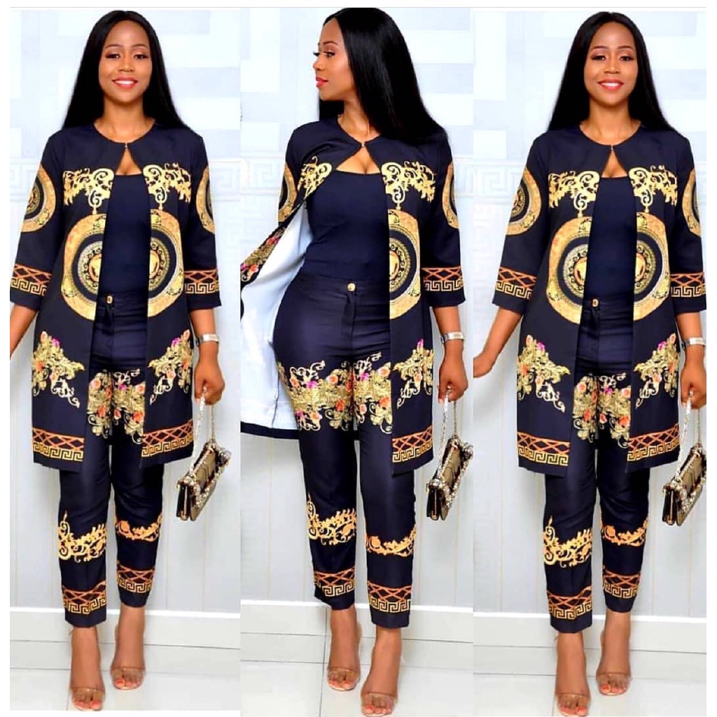 plus size african pant set