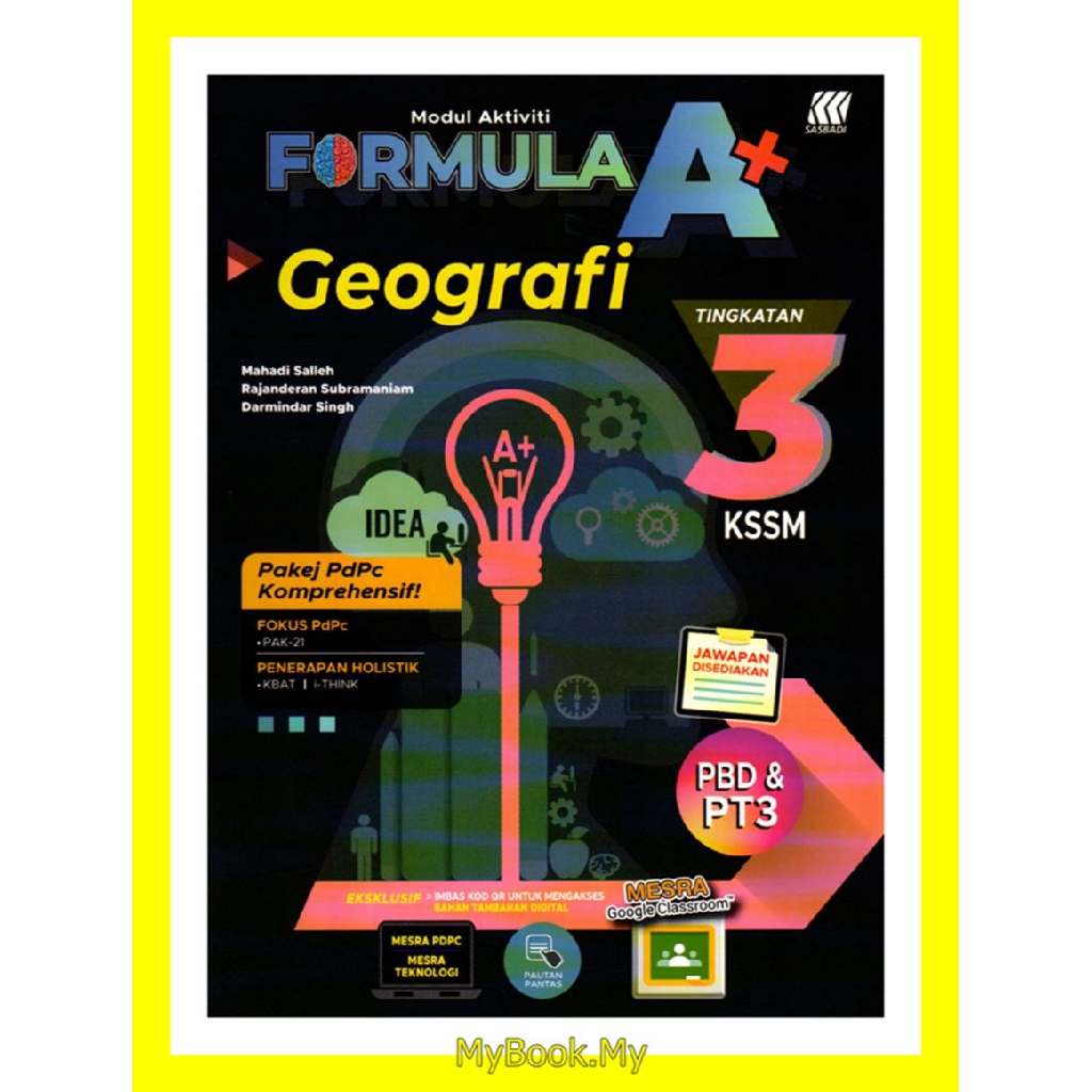 Myb Buku Latihan Modul Aktiviti Formula A Kssm Tingkatan 3 Geografi Sasbadi Shopee Malaysia