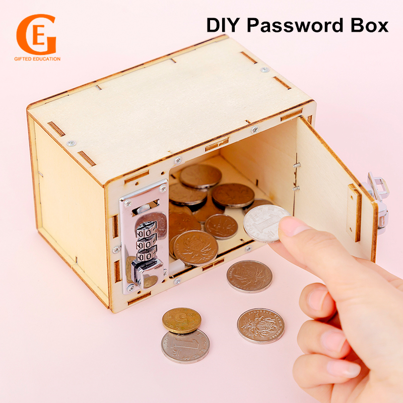 GIFTED EDUCATION DIY Password Box Kids Safe Deposit Science School Projects Experiment Kits Physic Fun Toy Invention