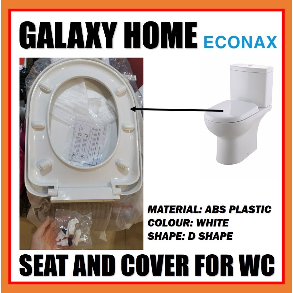 ECONAX C85 D SHAPE SEAT COVER FOR WATER CLOSET JAMAN WHITE Shopee