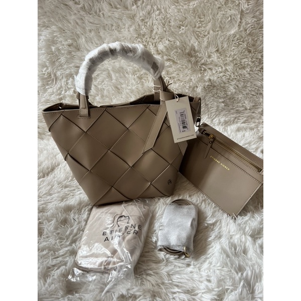 Sac Bandoulière Etienne Aigner Vintage En Cuir Bordeaux - Bon état, Fait Main En France