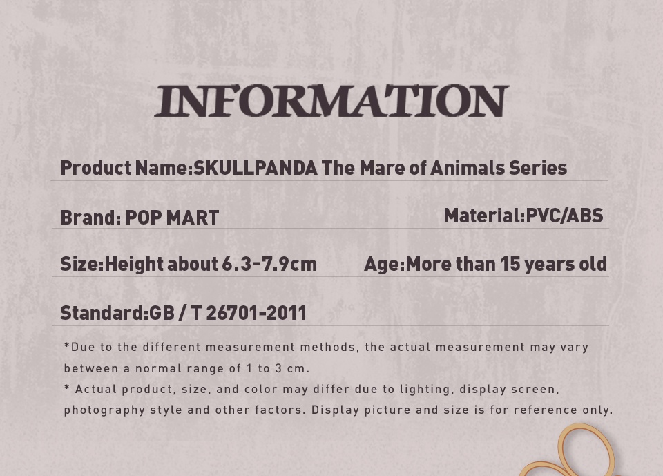 Multi Premium POP MART SKULLPANDA Mare of Animals Series Blind Box Quality Have - Image 3