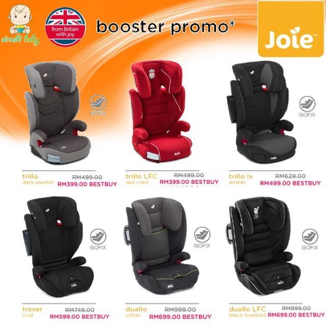 joie high back booster isofix