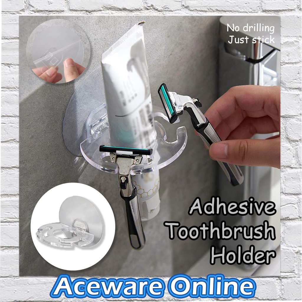 TB884 Adhesive Toothbrush Holder Toothpaste Storage Rack Shaver