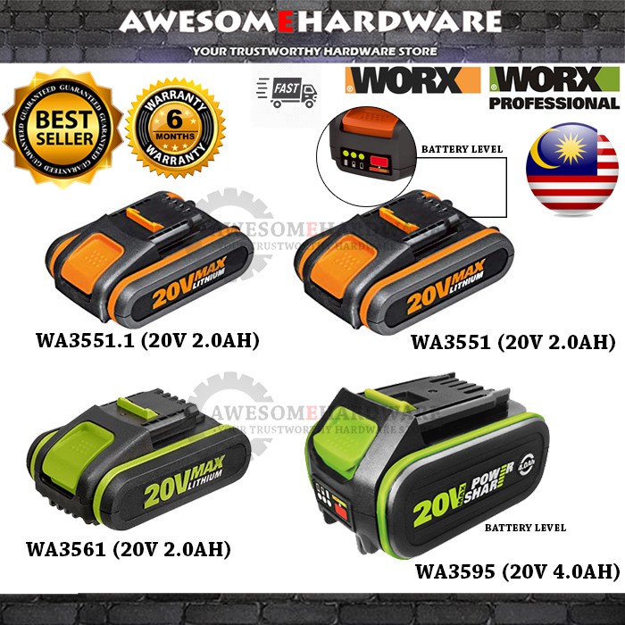 worx green vs orange battery