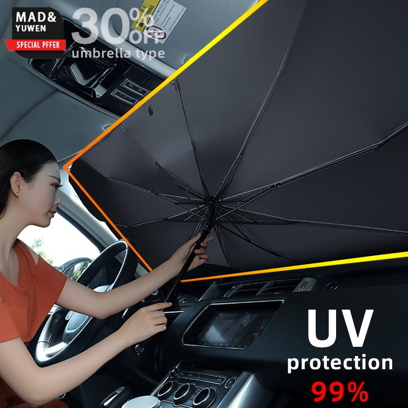 Car Windshield Sun Shade Umbrella Foldable Car Umbrella Sunshade