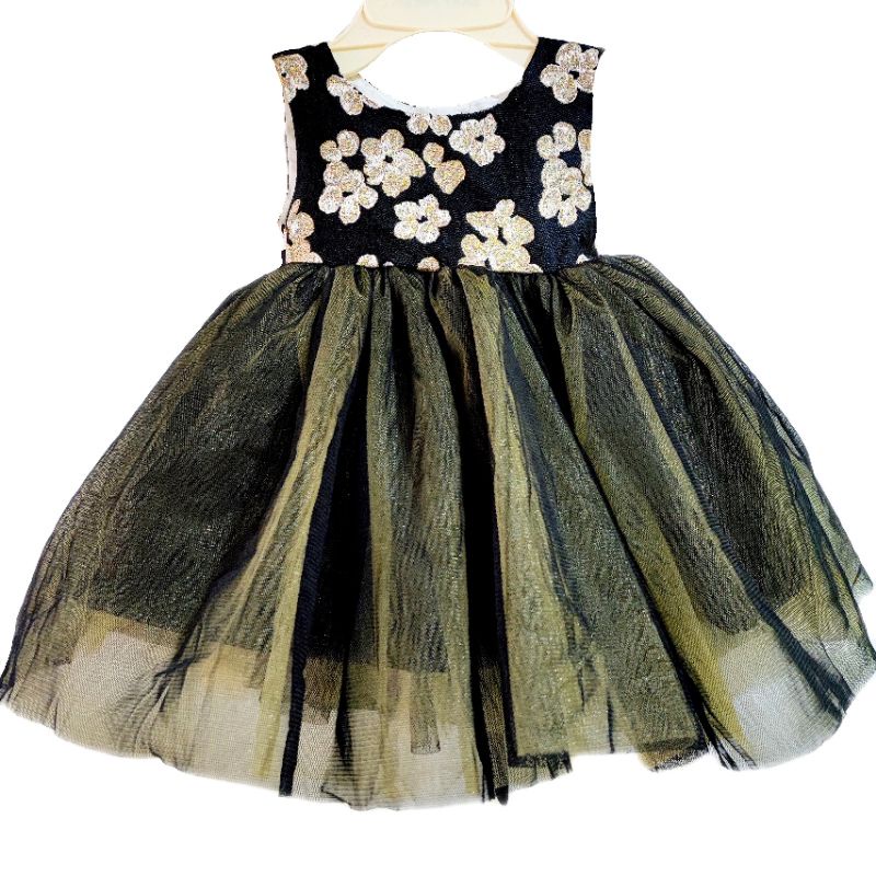 Cinderella black and Gold Dress baby kids girl dress elegant dress