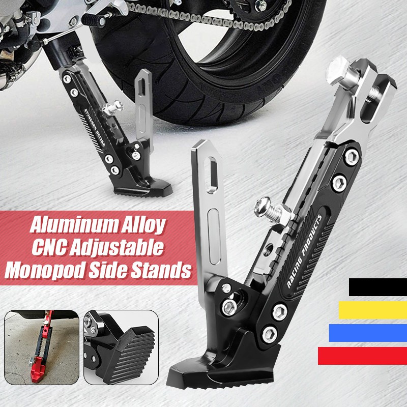 GTmotor Motorcycle Adjustable Height Side Stand Foot Bracket Kickstand