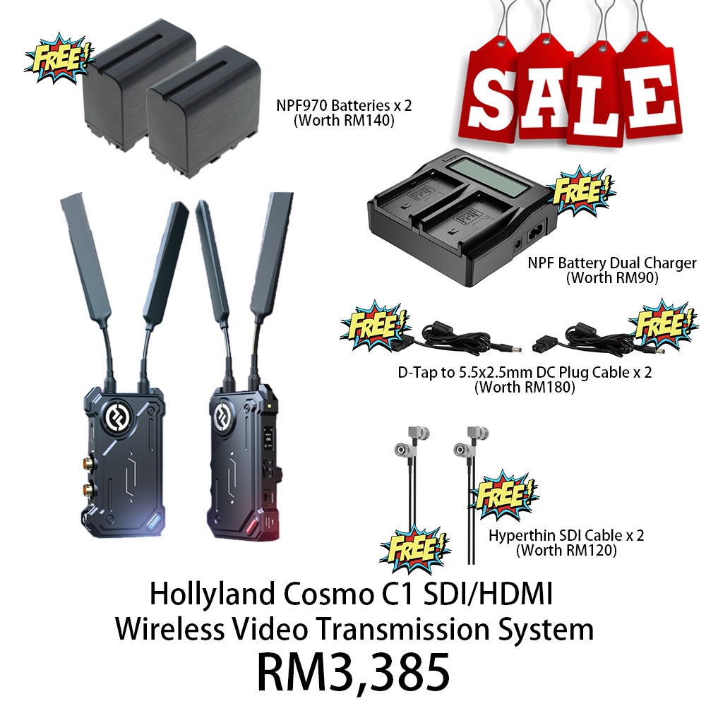 (Ready Stock) Hollyland Cosmo C1 SDI/HDMI Wireless Video Transmission