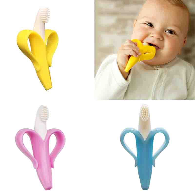 silicone banana toothbrush