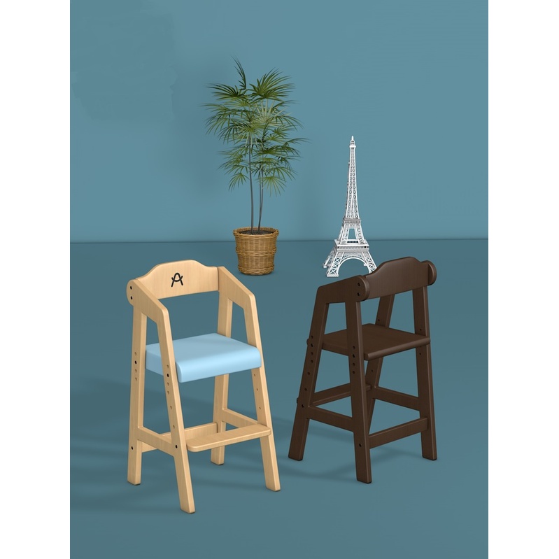 Children Kids Hardwood Dining Chair Study Chair Baby Chair Adjustable