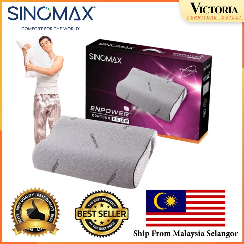 VICTORIA FURNITURE SINOMAX EMPOWER Contour Pillow HOTEL& RESORT & LTP PILLOW NECK MEMORY PILLOW BANTAL LEHER [1 PC]