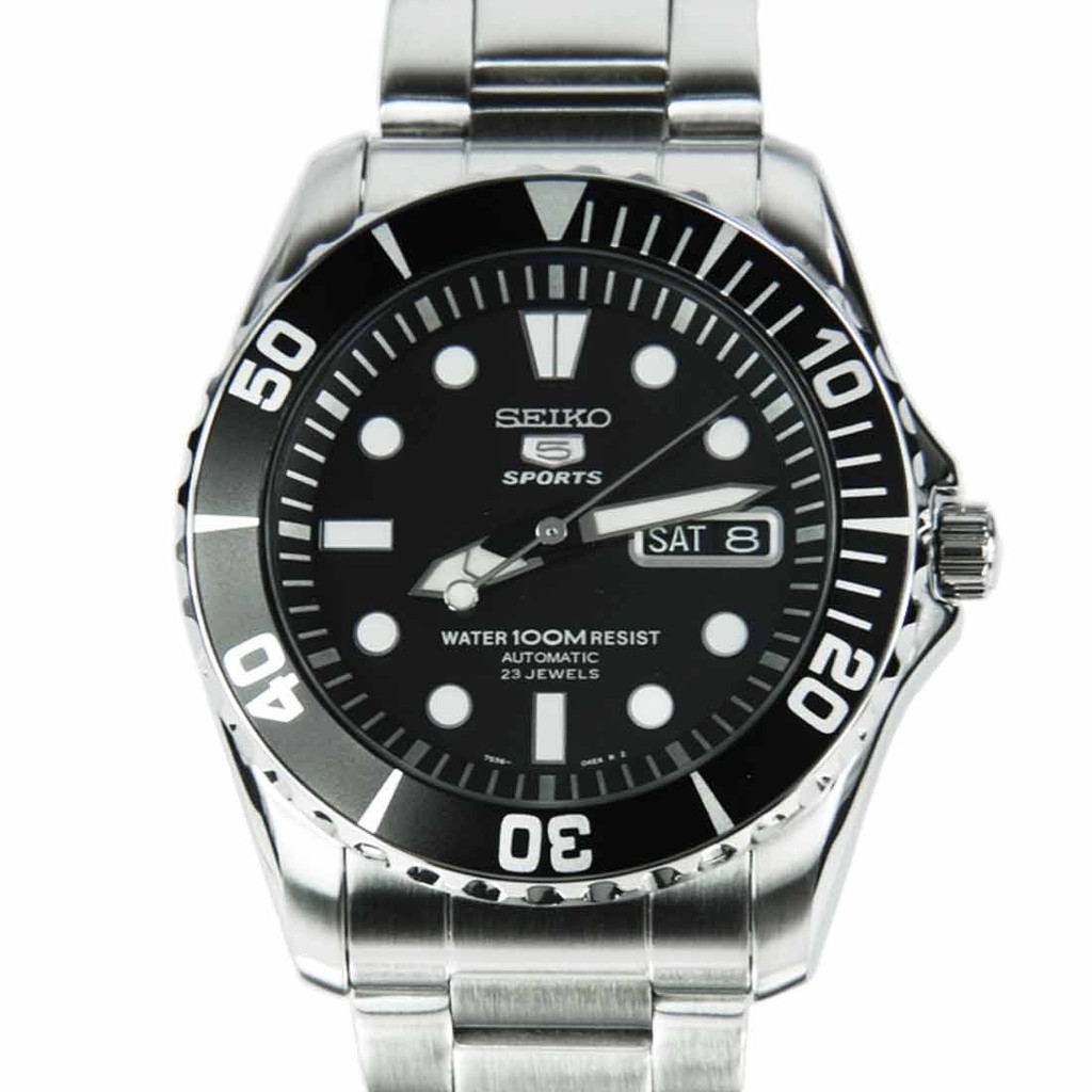 seiko automatic 23 jewels black