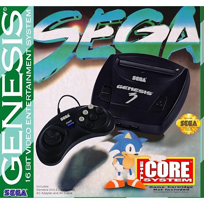 classic sega genesis game console