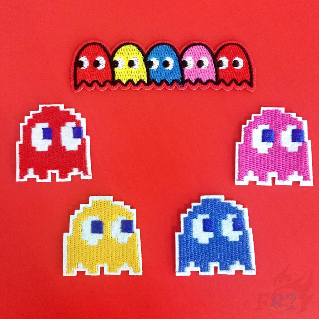 ☸ Game：PacMan Patch ☸ 1Pc Pacman Diy Sew On Iron On Badges Patches