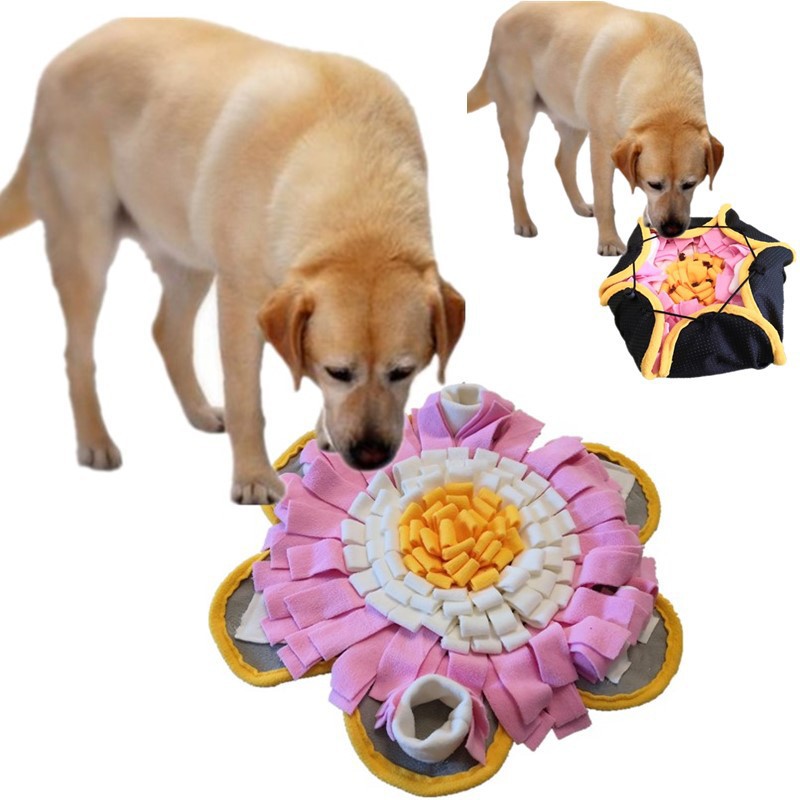 Treat Dispensing Dog Soft Pad Slow Feeding Mat Interactive Dog Toys Sniffing for Pet Smell Training Puppy Cat Foraging Skill Stress Release Dog Sniffing Mat Snuffle Pad Puzzle