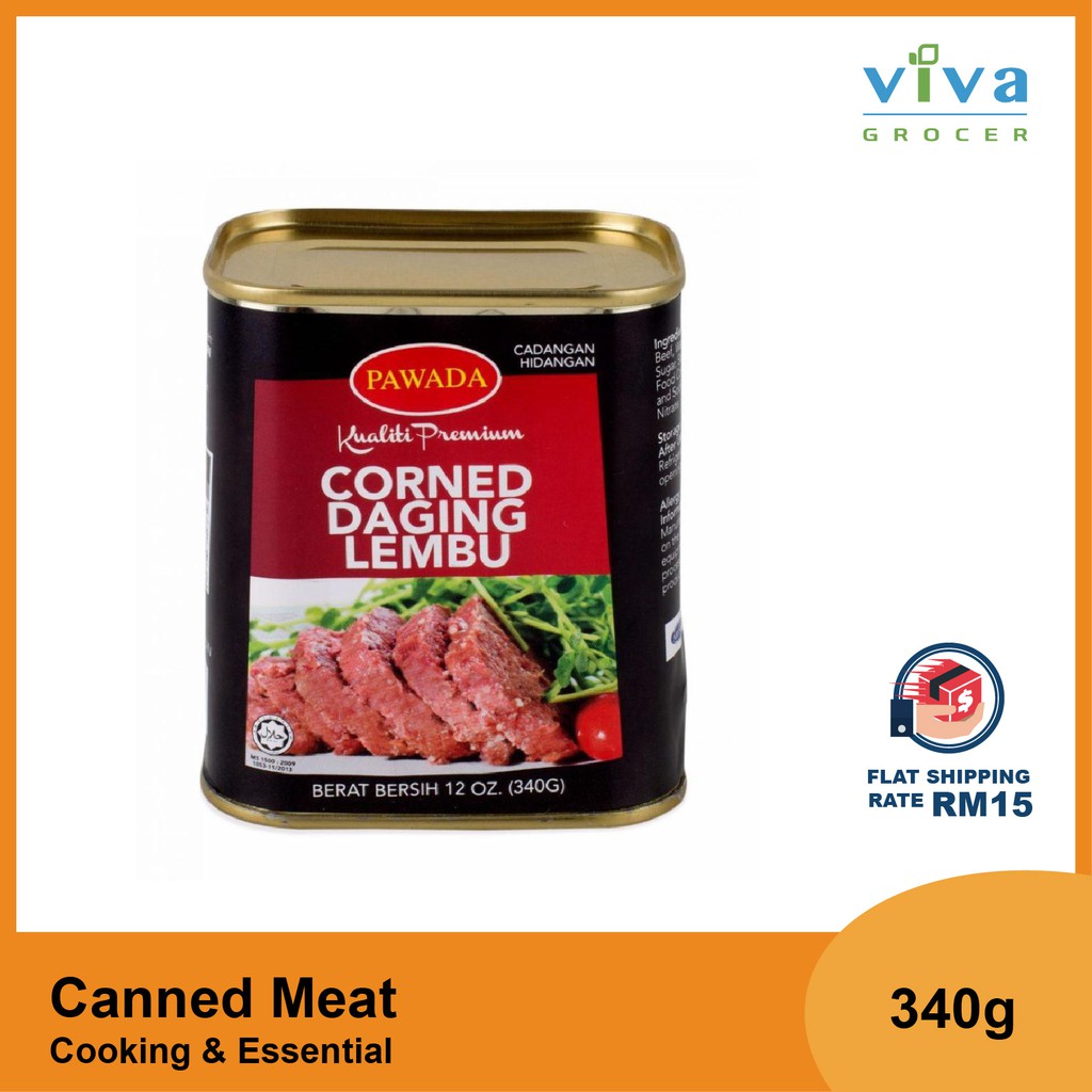 Pawada Luncheon Meat Corned Beef 340g Shopee Malaysia
