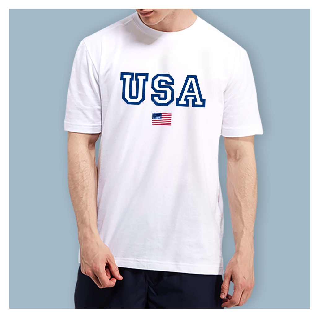 USA American Flag Tees Adult Unisex Premium Cotton T-Shirts