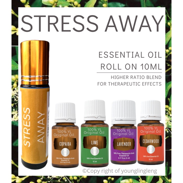 Stressaway YL Essential Oil Roll On , Stress Relief, Anxiety Relief, Tension Relief/Natural oil/Essential oil