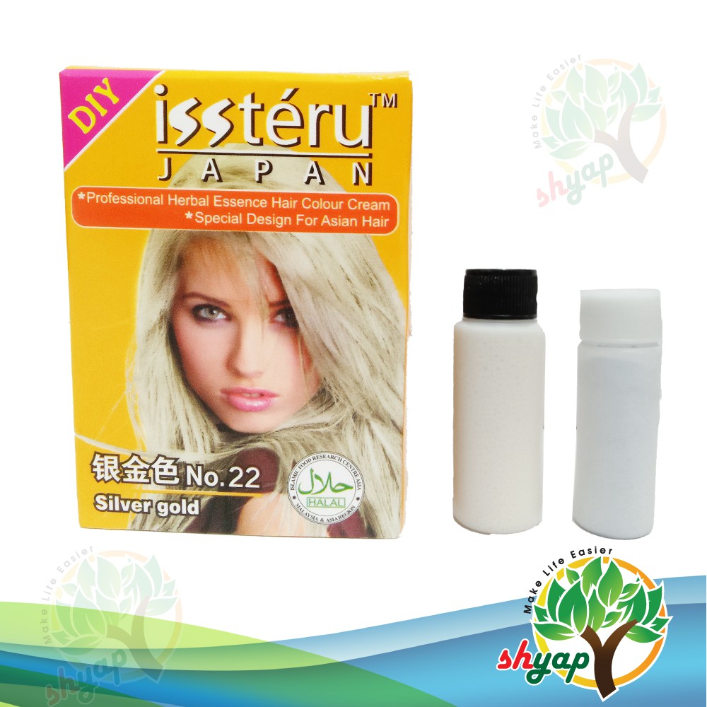 Issteru Japan Hair Color Cream No22 Silver Gold Shopee Malaysia
