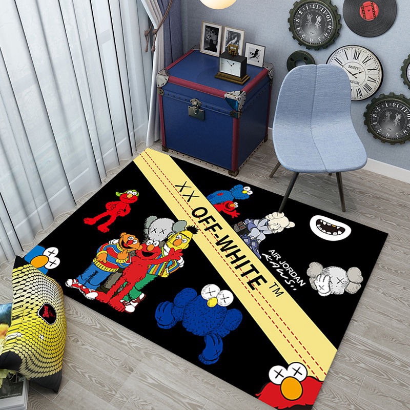 Kaws Carpet Supreme Bedroom Floor Mat Elmo Entrance Doormat