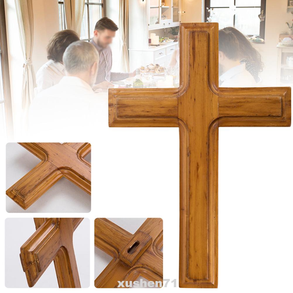 Solid Wall Mounted Home Decoration Gifts Handmade Office Hanging Ornaments Jesus Christ Party Meditation Wooden Crosses Shopee Malaysia