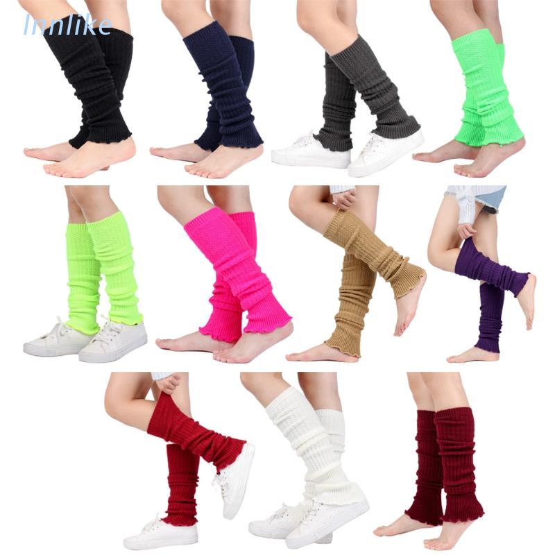 Sothread Women Leg Warmer Socks Keep Warm Knitting Leg Stocking Long Boot Covers