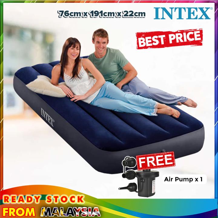 INTEX 64756 (+Pump) 0.76 Meter Inflatable Air Bed Mattress / Tilam ...