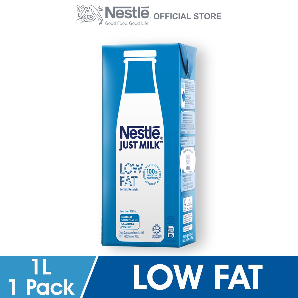 Nestle Just Milk Low Fat Milk 1000ml Shopee Malaysia