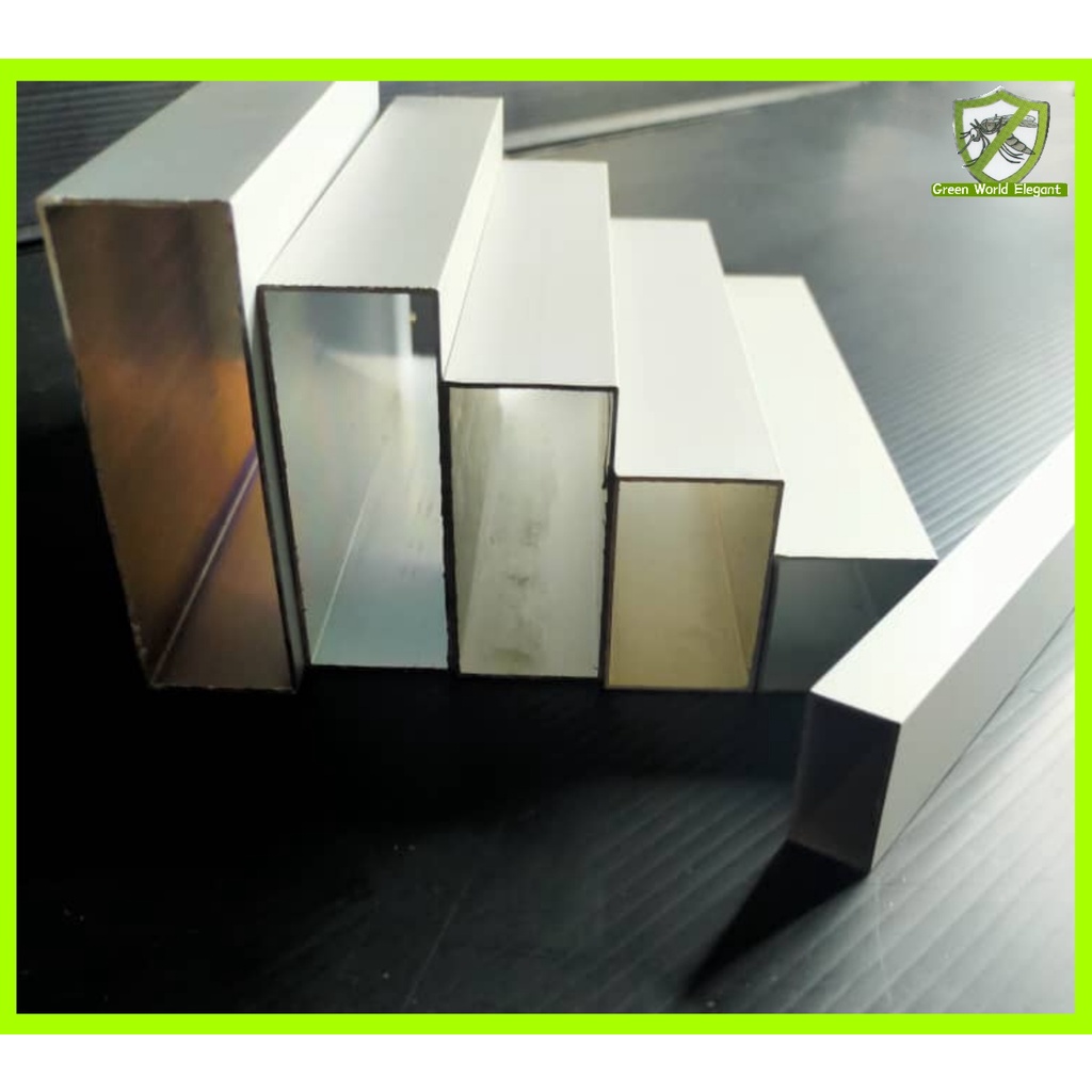 🔸️ Aluminium Rectangular Hollow Bar 🔸️ ( NA Silver Colour ) Bar Berongga Aluminium / Aluminium