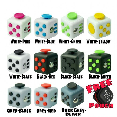 black and red fidget cube