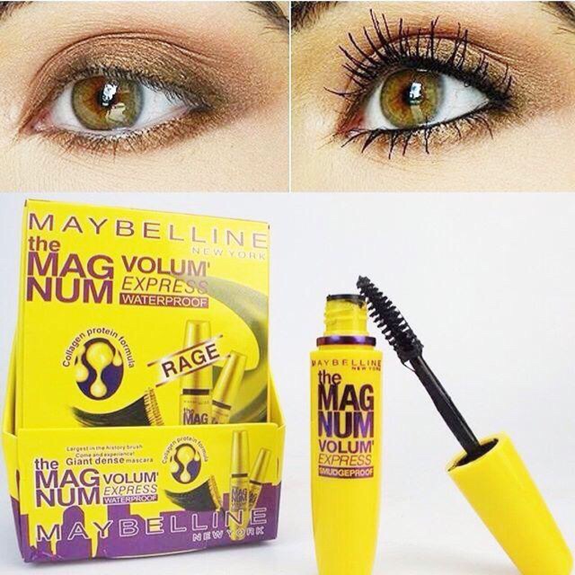 yellow and black mascara